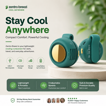Zentro Breeze Clip-On Mini Fan
